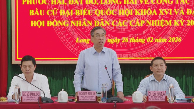 Thời sự HTV ngày 26/2/2026 | Đồng chí Võ Văn Minh dự khai mạc bầu cử sớm tại Khu vực bỏ phiếu số 7, phường Tam Thắng - Ảnh 4.