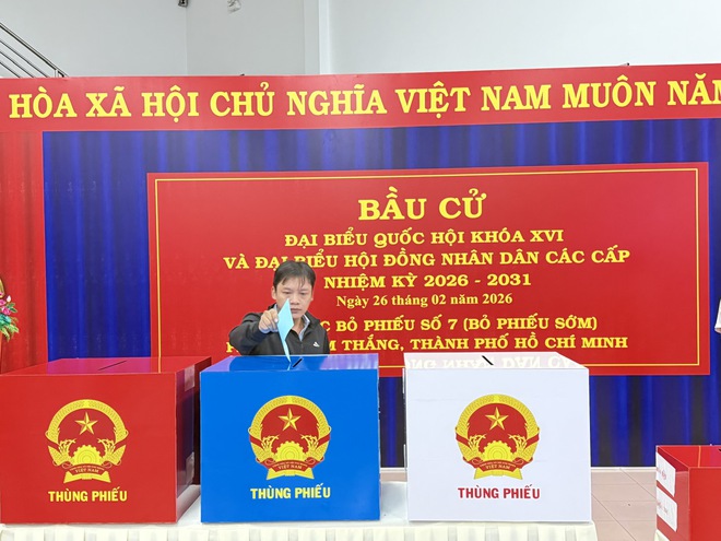 TP. Hồ Chí Minh bầu cử sớm tại một số khu vực sáng nay - Ảnh 6.