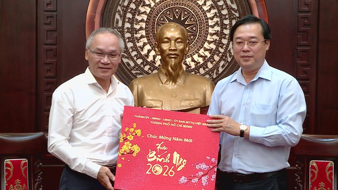 Thường trực Thành ủy TP. Hồ Chí Minh tiếp Tổng Lãnh sự Lào nhân dịp Tết Nguyên đán - Ảnh 2.