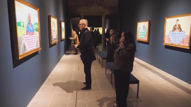 Danh họa David Hockney ra mắt bức tranh dài 70 mét- Ảnh 2.