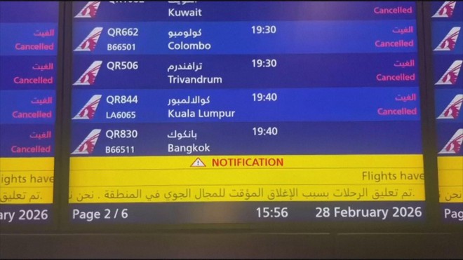 60 Giây ngày 2/3/2026 | Hơn 4.400 khách của hãng bay Trung Đông tại Việt Nam bị ảnh hưởng do xung đột - Ảnh 3.