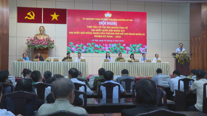 Ứng cử viên đại biểu Quốc hội - đơn vị bầu cử số 9 và đại biểu HĐND TP. Hồ Chí Minh - đơn vị bầu cử số 28 tiếp xúc cử tri  - Ảnh 1.