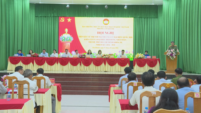 Cử tri phường Tân Khánh kỳ vọng các ứng viên thực hiện tốt cam kết hành động - Ảnh 1.