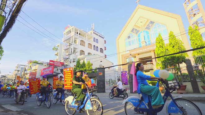 Phường An Hội Đông tuyên truyền bầu cử - Ảnh 4.