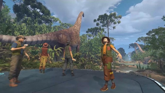 Trải nghiệm kỷ Jura với công nghệ thực tế ảo toàn thân - Ảnh 2.