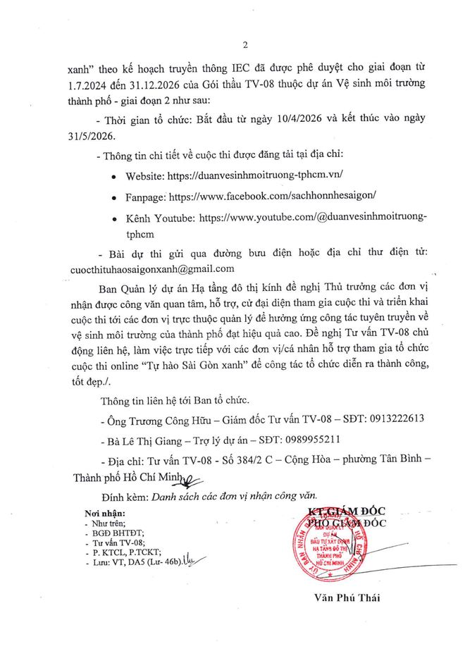 TP. Hồ Chí Minh: Phát động cuộc thi online “Tự hào Sài Gòn xanh” nâng cao nhận thức môi trường- Ảnh 2.