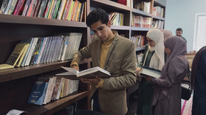 Khai trương thư viện Phượng Hoàng tại dải Gaza - Ảnh 3.