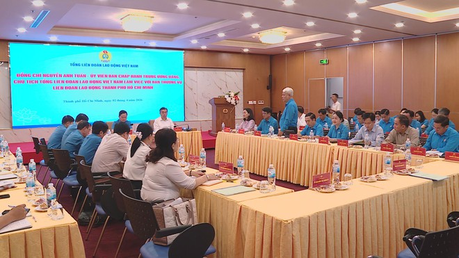 Thường trực Tổng liên Đoàn Lao động Việt Nam làm việc tại TP. Hồ Chí Minh - Ảnh 1.