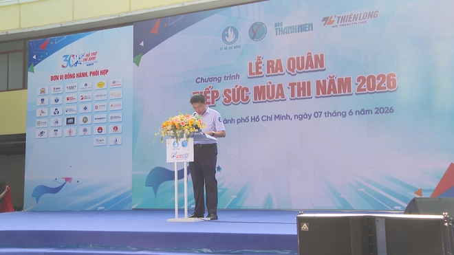 Thời sự trưa HTV ngày 7/6/2026 | TP. Hồ Chí Minh ra quân "Tiếp sức mùa thi" năm 2026- Ảnh 1.