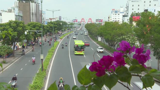 TP. Hồ Chí Minh dự kiến thí điểm làn đường ưu tiền dành riêng cho xe buýt - Ảnh 2.