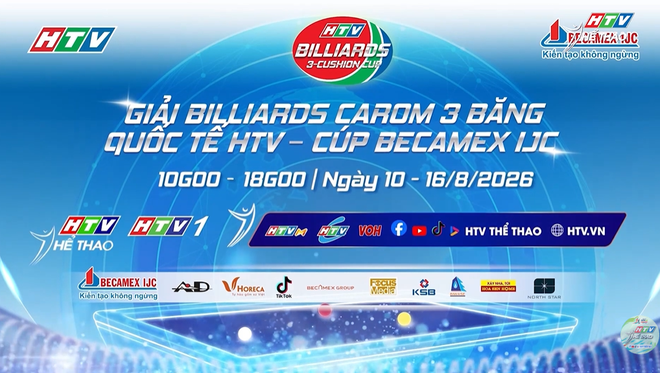 Giải Billiards carom 3 băng Quốc tế HTV - Cúp Becamex IJC 2026: Hấp dẫn ngay từ vòng loại- Ảnh 7.
