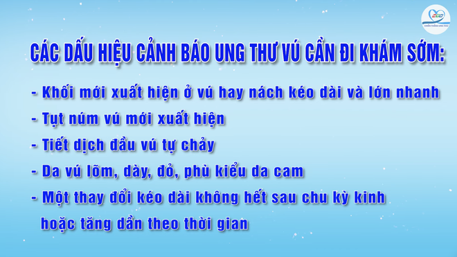HTV Chiến thắng ung thư: Dấu hiệu ung thư vú giai đoạn sớm - Ảnh 3.