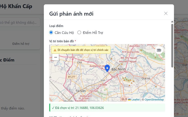Hướng dẫn sử dụng bản đồ cứu hộ khẩn cấp tỉnh Bắc Ninh