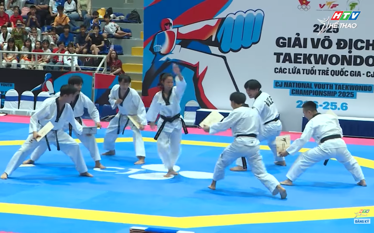 Hơn 1000 võ sĩ tranh tài Giải Taekwondo các lứa tuổi trẻ Quốc gia 2025