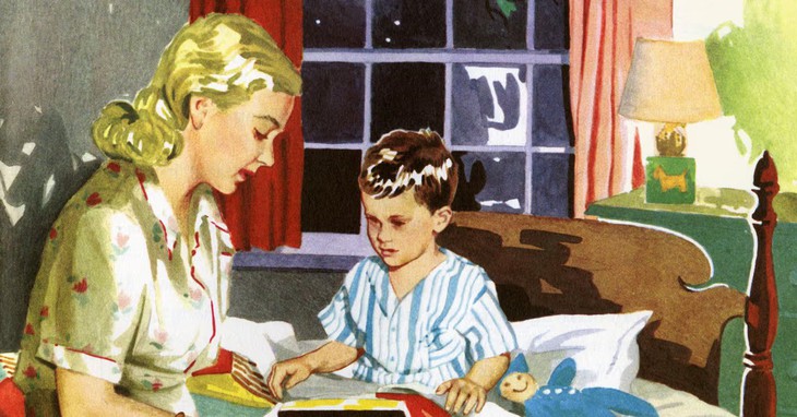 Đọc sách cho con nghe trước khi ngủ là khoảnh khắc thiêng liêng nhất với ba mẹ