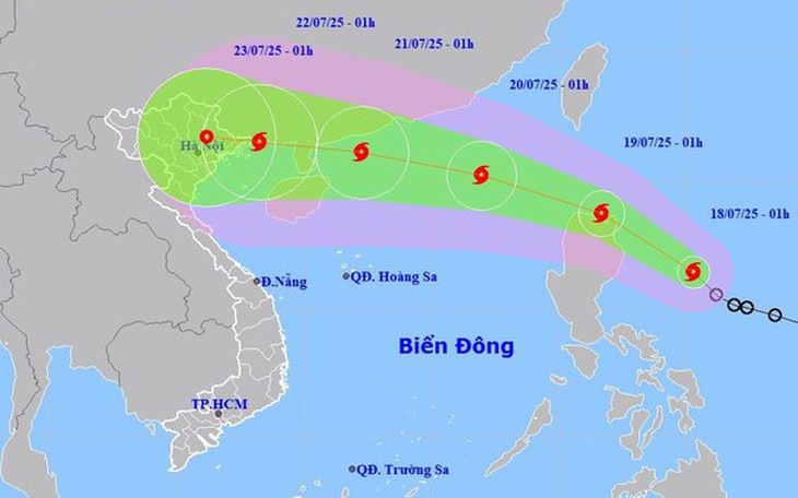 Dự báo gió mạnh, sóng lớn và mưa dông trên biển