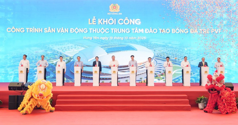 Tổng Bí thư Tô Lâm dự lễ khởi công xây dựng sân vận động 60.000 chỗ ngồi tại Hưng Yên- Ảnh 3.