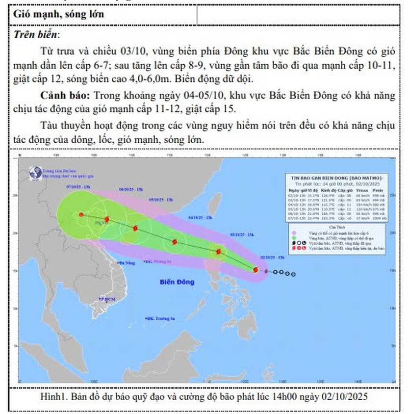 Bão Matmo tiến vào Biển Đông, gió giật cấp 15 - Ảnh 2.