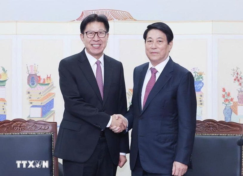 Chủ tịch nước Lương Cường tiếp Thị trưởng thành phố Busan - Ảnh 1.