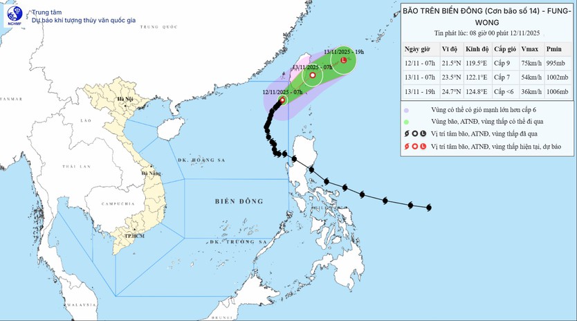 TIN BÃO TRÊN BIỂN ĐÔNG (Cơn bão số 14) - Ảnh 1.