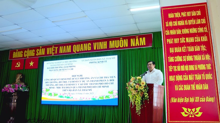 Xã Thái Mỹ chi trả bồi thường cho các hộ dân bị ảnh hưởng dự án cao tốc TP. Hồ Chí Minh - Mộc Bài- Ảnh 1.