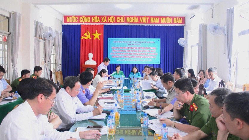 Ban Pháp chế, HĐND TP. Hồ Chí Minh giám sát công tác phòng chống tội phạm- Ảnh 1.