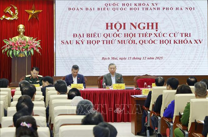 Tổng Bí thư Tô Lâm tiếp xúc cử tri Hà Nội sau Kỳ họp thứ 10, Quốc hội khóa XV- Ảnh 6.