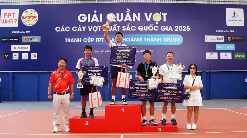 Vũ Hà Minh Đức và Natasha Trần vô địch Giải quần vợt các cây vợt xuất sắc quốc gia 2025 - Ảnh 1.