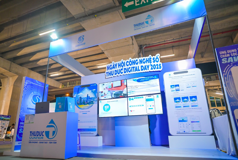 Công ty Cổ phần Cấp nước Sài Gòn Sawaco tham gia ngày hội Công nghệ số Thủ Đức 2025- Ảnh 1.