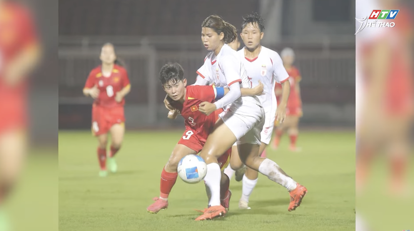 U19 nữ Việt Nam thể hiện sức mạnh ấn tượng tại giải U19 nữ Đông Nam Á 2025 - Ảnh 1.