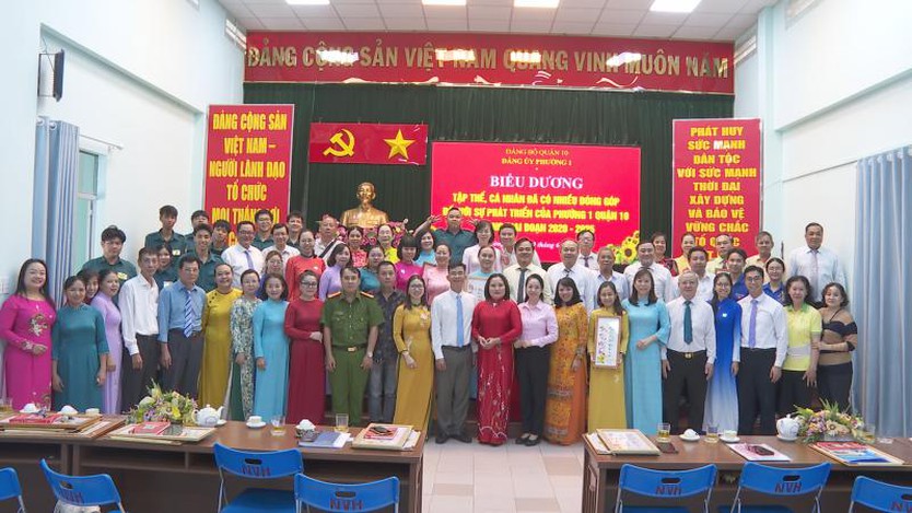 Quận 10: Hội nghị tổng kết thực hiện Nghị quyết Đại hội Đảng bộ Phường 1 nhiệm kỳ 2020-2025- Ảnh 3.