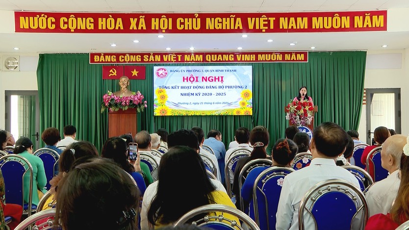 Hội nghị Tổng kết hoạt động Phường 2, quận Bình Thạnh nhiệm kỳ 2020 - 2025 - Ảnh 1.