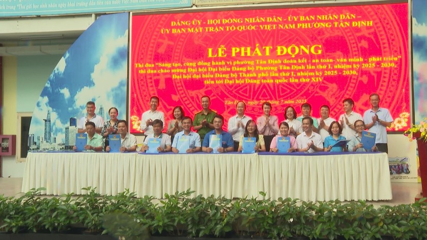 Thi đua "Sáng tạo, cùng đồng hành vì phường Tân Định đoàn kết - an toàn - văn minh - phát triển" - Ảnh 1.