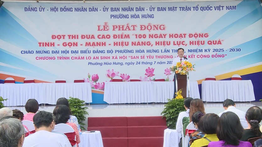 Hòa Hưng phát động "100 ngày tinh gọn": Chào mừng Đại hội Đảng   - Ảnh 1.
