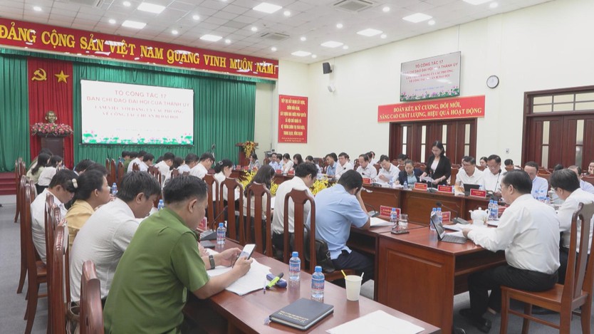 Tổ công tác 17 làm việc với Đảng ủy 6 phường về công tác chuẩn bị Đại hội Đảng bộ - Ảnh 2.
