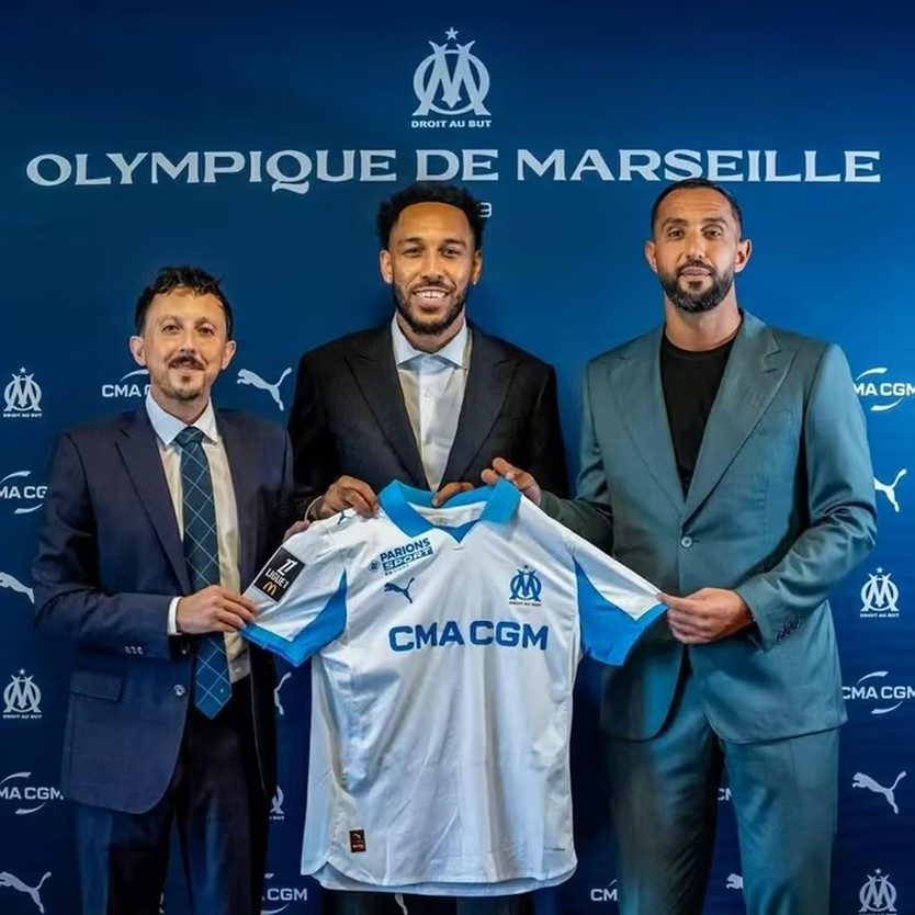 Marseille tái ký hợp đồng với Aubameyang từ Al-Qadsiah- Ảnh 1.