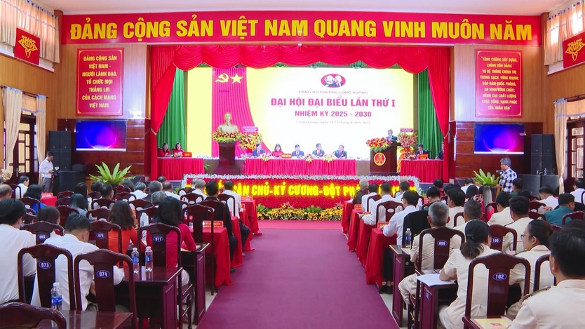 Đại hội Đảng bộ phường Long Hương đề ra 28 chỉ tiêu phấn đấu trên các lĩnh vực - Ảnh 1.