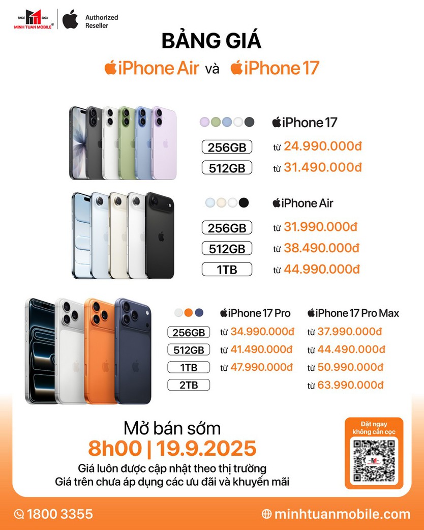 “Đồng nhịp thế giới” - Minh Tuấn Mobile chính thức mở đặt cọc iPhone 17 tại Việt Nam - Ảnh 2.