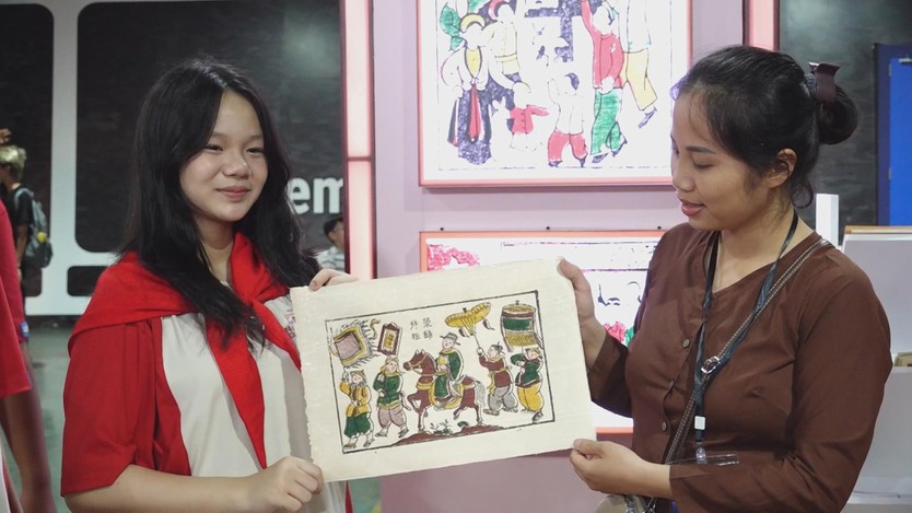 Nối mạch di sản qua không gian trải nghiệm tranh dân gian truyền thống- Ảnh 4.