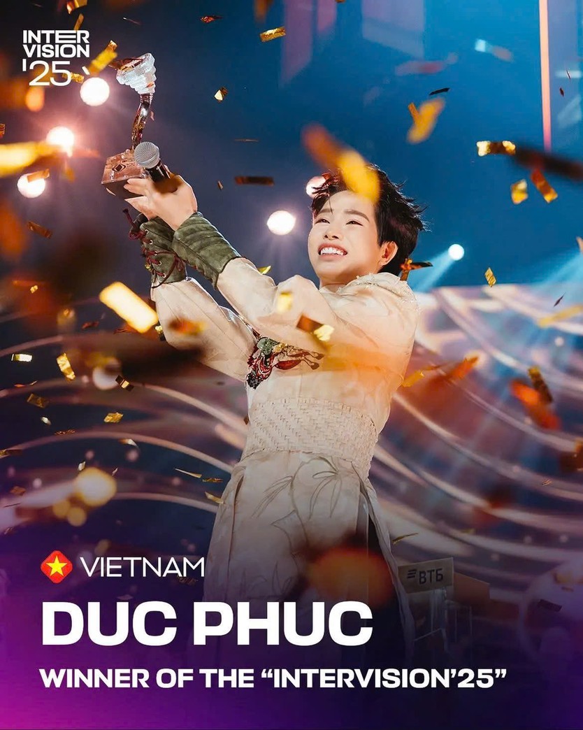 Vượt qua 22 quốc gia, Đức Phúc đại diện Việt Nam lên ngôi Quán quân tại Intervision 2025  - Ảnh 5.