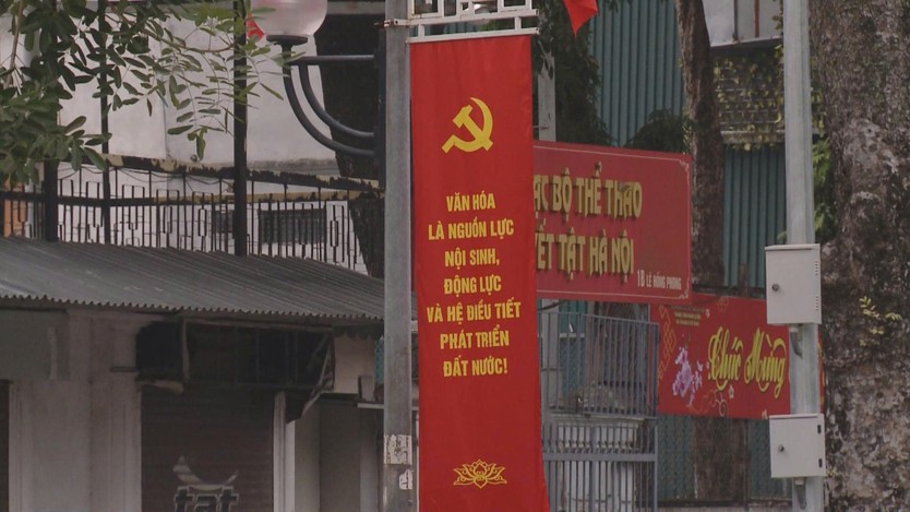 Hà Nội trang hoàng chào mừng Đại hội đại biểu toàn quốc lần thứ XIV của Đảng - Ảnh 5.