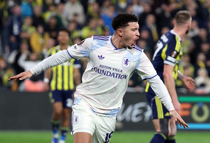 Sancho ghi bàn thắng đầu tiên giúp Aston Villa đi tiếp ở Europa League- Ảnh 1.