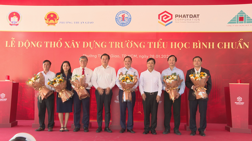 Lễ động thổ xây dựng Trường Tiểu học Bình Chuẩn 3 theo hình thức "chìa khóa trao tay" - Ảnh 6.