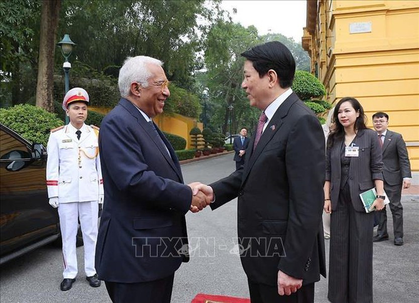 Chủ tịch nước Lương Cường chủ trì lễ đón chính thức Chủ tịch Hội đồng châu Âu- Ảnh 1.