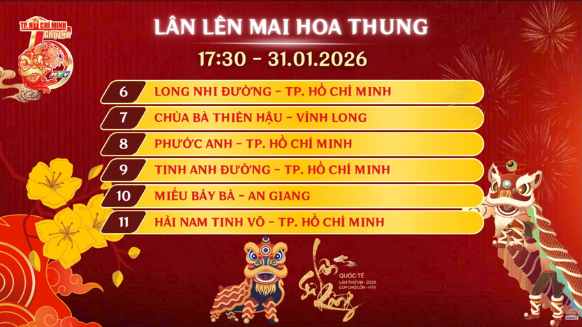 Tưng bừng khai mạc Giải Lân Sư Rồng quốc tế Cúp Chợ Lớn - HTV 2026- Ảnh 6.