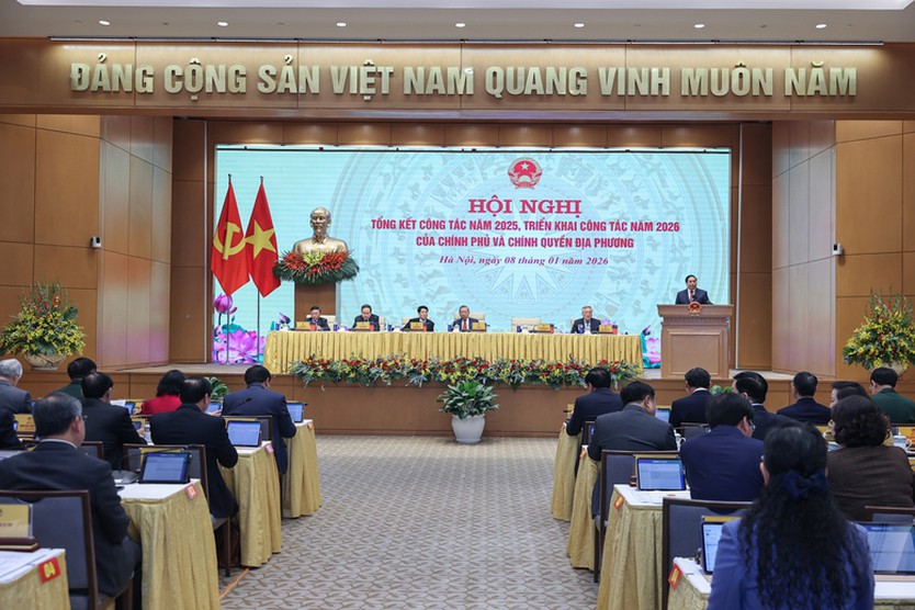 Tổng Bí thư Tô Lâm và các đồng chí lãnh đạo chủ chốt dự Hội nghị toàn quốc Chính phủ và chính quyền địa phương- Ảnh 4.