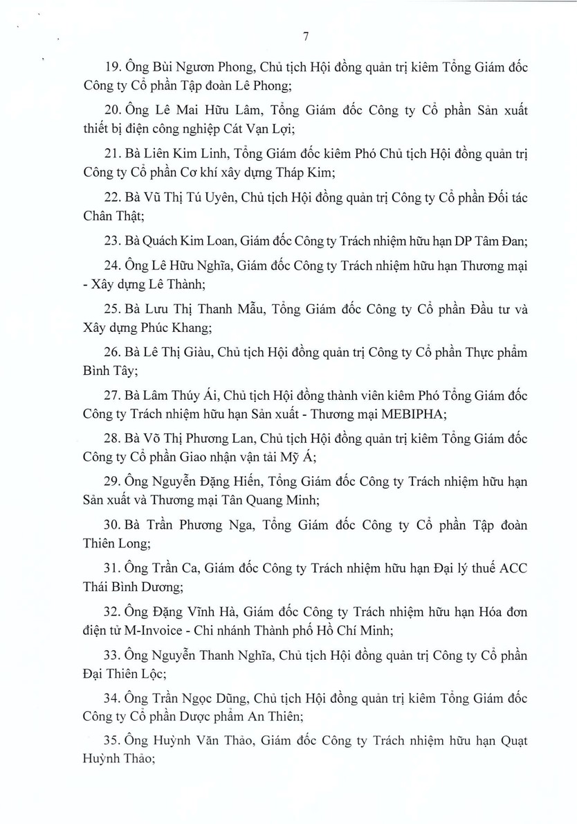 TP. Hồ Chí Minh công nhận và vinh danh 100 doanh nghiệp và 96 doanh nhân tiêu biểu năm 2026 - Ảnh 9.