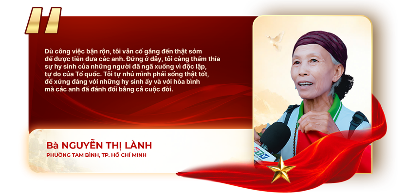 Những nhành hoa trắng tiễn các liệt sĩ về với đất mẹ - Ảnh 3.