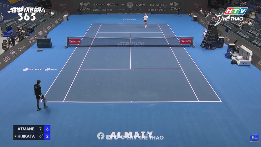 Stefanos Tsitsipas vượt thử thách, giành vé vào vòng 2 Almaty mở rộng - Ảnh 4.