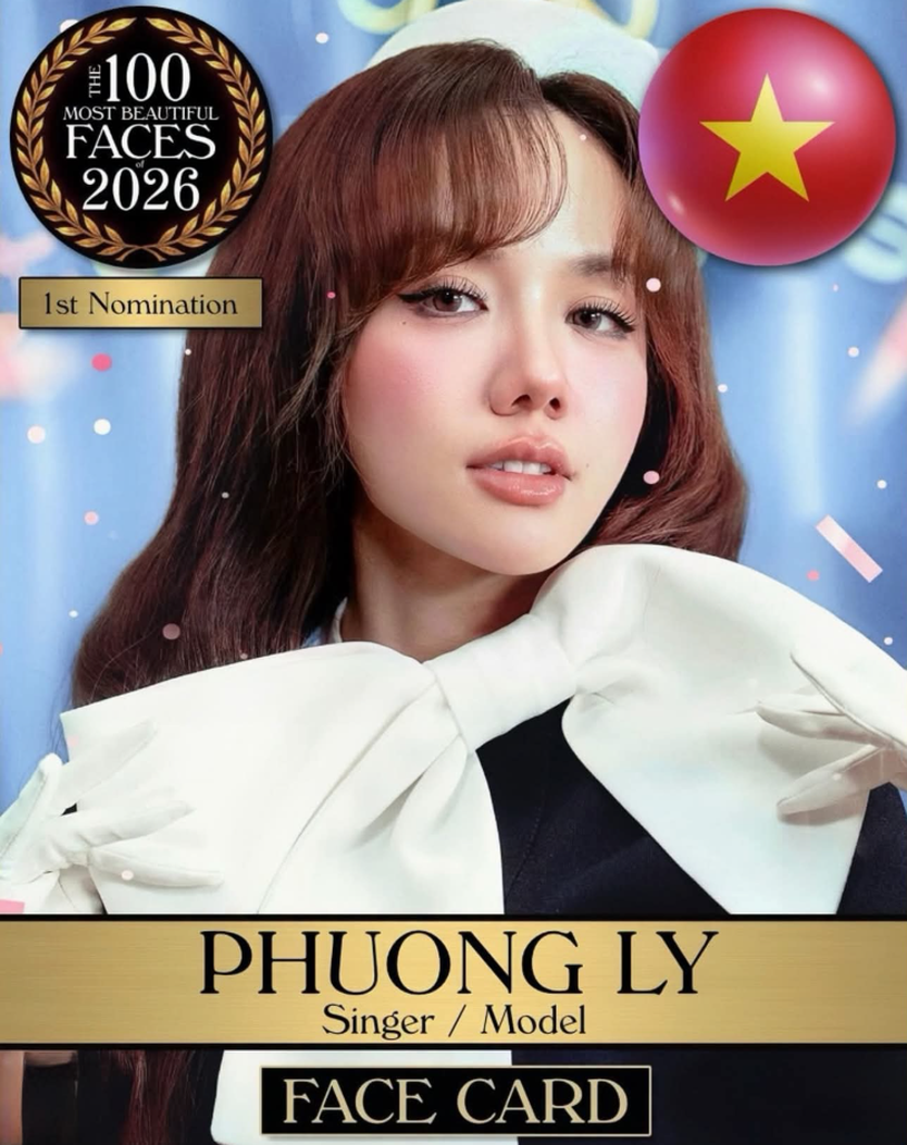 Phương Ly lần đầu được đề cử TOP 100 gương mặt đẹp nhất thế giới - Ảnh 1.